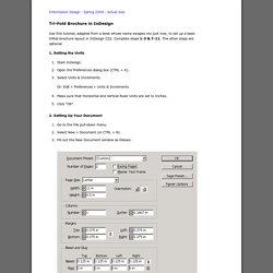 Trifold Brochure Tutorial