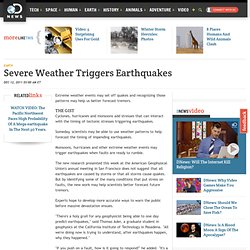 Can Severe Weather Trigger Earthquakes?