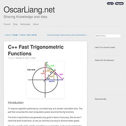 C++ Fast Trigonometric Functions - OscarLiang.net