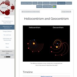 Trigonometry - Heliocentrism and Geocentrism