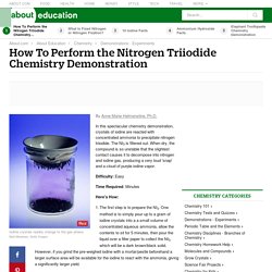 Nitrogen Triiodide Chemistry Demonstration