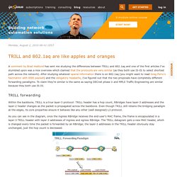 Cisco IOS Hints and Tricks: TRILL and 802.1aq are like apples and oranges