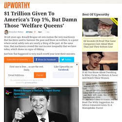 $1 Trillion Given To America’s Top 1%, But Damn Those 'Welfare Queens'