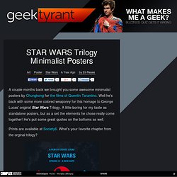 STAR WARS Trilogy Minimalist Posters