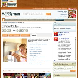 Trim Painting Tips - Article
