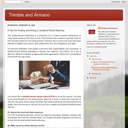 Trimble and Armano: 9 Tips for Finding and Hiring a Landlord-Tenant Attorney