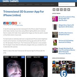 Trimensional 3D Scanner App For iPhone