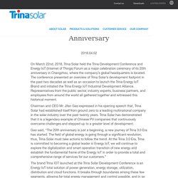 Trina Solar Celebrates 20th Anniversary
