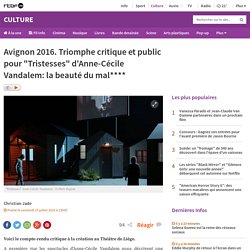 Avignon 2016. Triomphe critique et public pour "Tristesses" d'Anne-Cécile Vandalem: la beauté du mal****