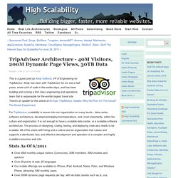 TripAdvisor Architecture - 40M Visitors, 200M Dynamic Page Views, 30TB Data