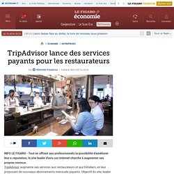 TripAdvisor lance des services payants pour les restaurateurs