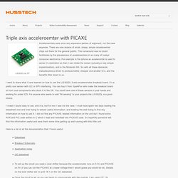 Triple axis acceleroemter with PICAXE – HUSSTECH