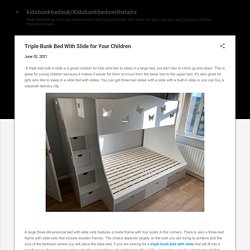 triple bunk bed with storage stairs