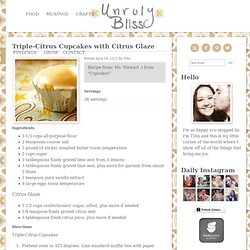 Triple-Citrus Cupcakes with Citrus Glaze
