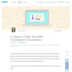 21 Ways to Triple Your B2B E‑Commerce Conversions