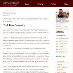 Triple Entry Accounting
