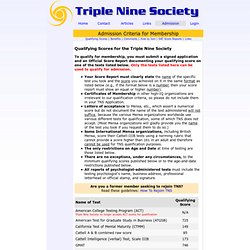 Triple Nine Society - Admission