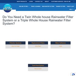 Triple Whole House Rainwater Filter System