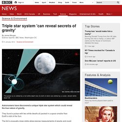 Triple star system 'can reveal secrets of gravity'
