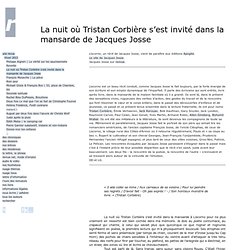remue-net 15/03/14 - La nuit où Tristan Corbière s’est invité dans la mansarde de Jacques Josse