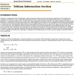 Tritium page