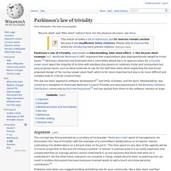 Parkinson's law of triviality