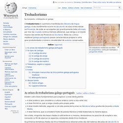 Trobadorismo - Wikipedia, a enciclopedia libre