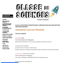 SAE troisième cycle - CLASSE DE SCIENCES.COM