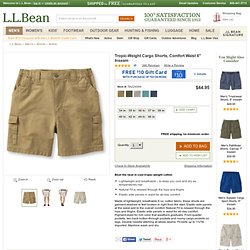 Tropic-Weight Cargo Shorts, Comfort Waist, 6" Inseam: Active