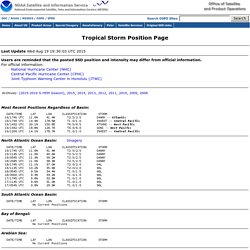 Tropical Storm Position Page - Satellite Products and Services Division - Office of Satellite and Product Operations