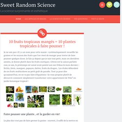 10 fruits tropicaux mangés = 10 plantes tropicales à faire pousser ! ~ Sweet Random Science