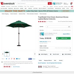 TropiShade 9-foot Green Aluminum Bronze Lighted Market Umbrella