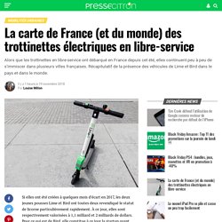 La carte de France (et du monde) des trottinettes électriques en libre-service
