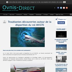 Troublantes découvertes autour de la disparition du vol MH370