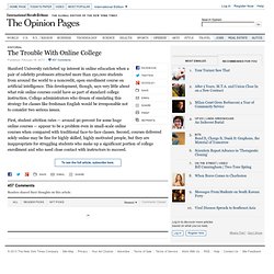 The Trouble With Online College