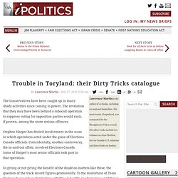 Trouble in Toryland: their Dirty Tricks catalogue
