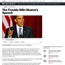 The Trouble With Obama's Speech