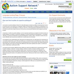 Que sont les troubles du spectre autistique?