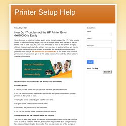 Printer Setup Help: How Do I Troubleshoot the HP Printer Error 0x6100004a Easily