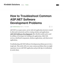 How to Troubleshoot Common ASP.NET Software Development Problems