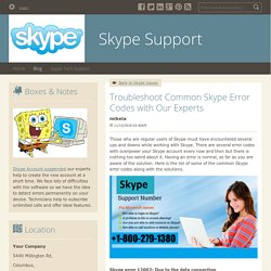 Troubleshoot Common Skype Error Codes with Our Experts - Skype Support : powered by Doodlekit