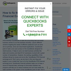 How to Fix the QuickBooks POS Financial Exchange Error? Troubleshoot - Helloxperts