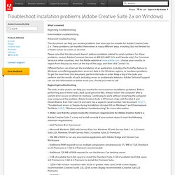 Troubleshoot installation problems (Adobe Creative Suite 2.x on Windows)
