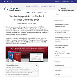 Step by step guide to troubleshoot McAfee Download Error