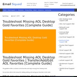 Troubleshoot Missing AOL Desktop Gold Favorites
