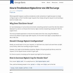 How to Troubleshoot Nginx Error 414: URI Too Large
