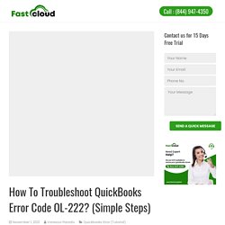 How To Resolve QuickBooks Error Ol-222 Effortlessly?
