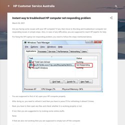 Instant way to troubleshoot HP computer not responding problem