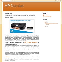 Troubleshoot wireless network errors for HP Printer Support driver