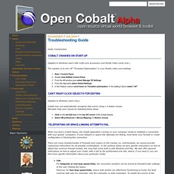 Troubleshooting Guide - Open Cobalt Website